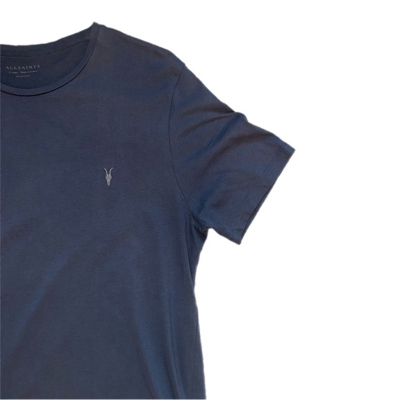 All Saints Men's Deep Blue Short Sleeve Tee - Picture 4 of 6